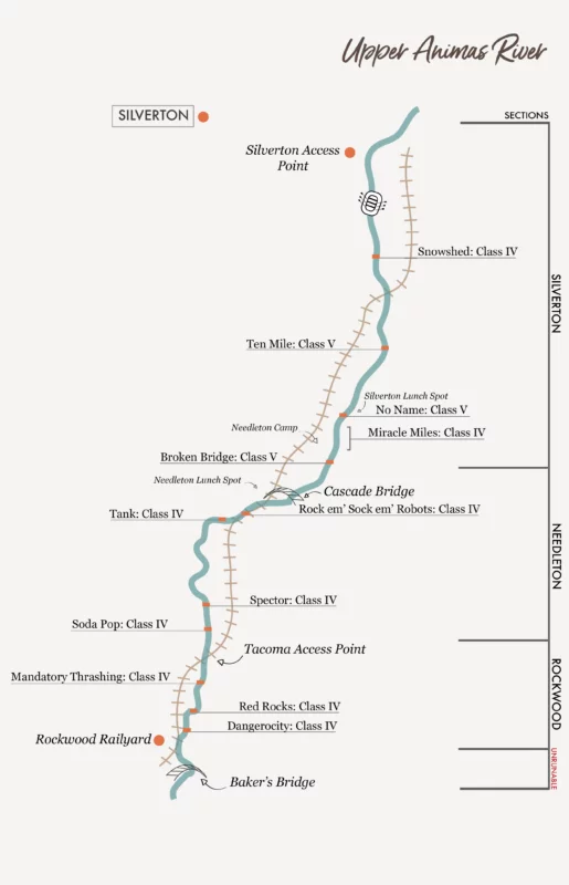 Upper Animas River Map