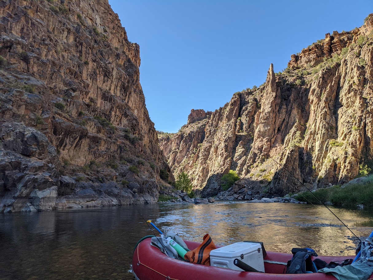 A view downstream from T-Dyke camp