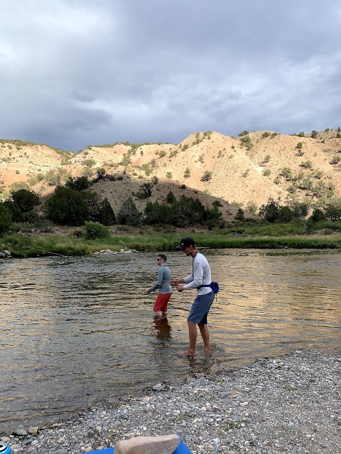 A picture of Wade and Josh fishing at Ute 2