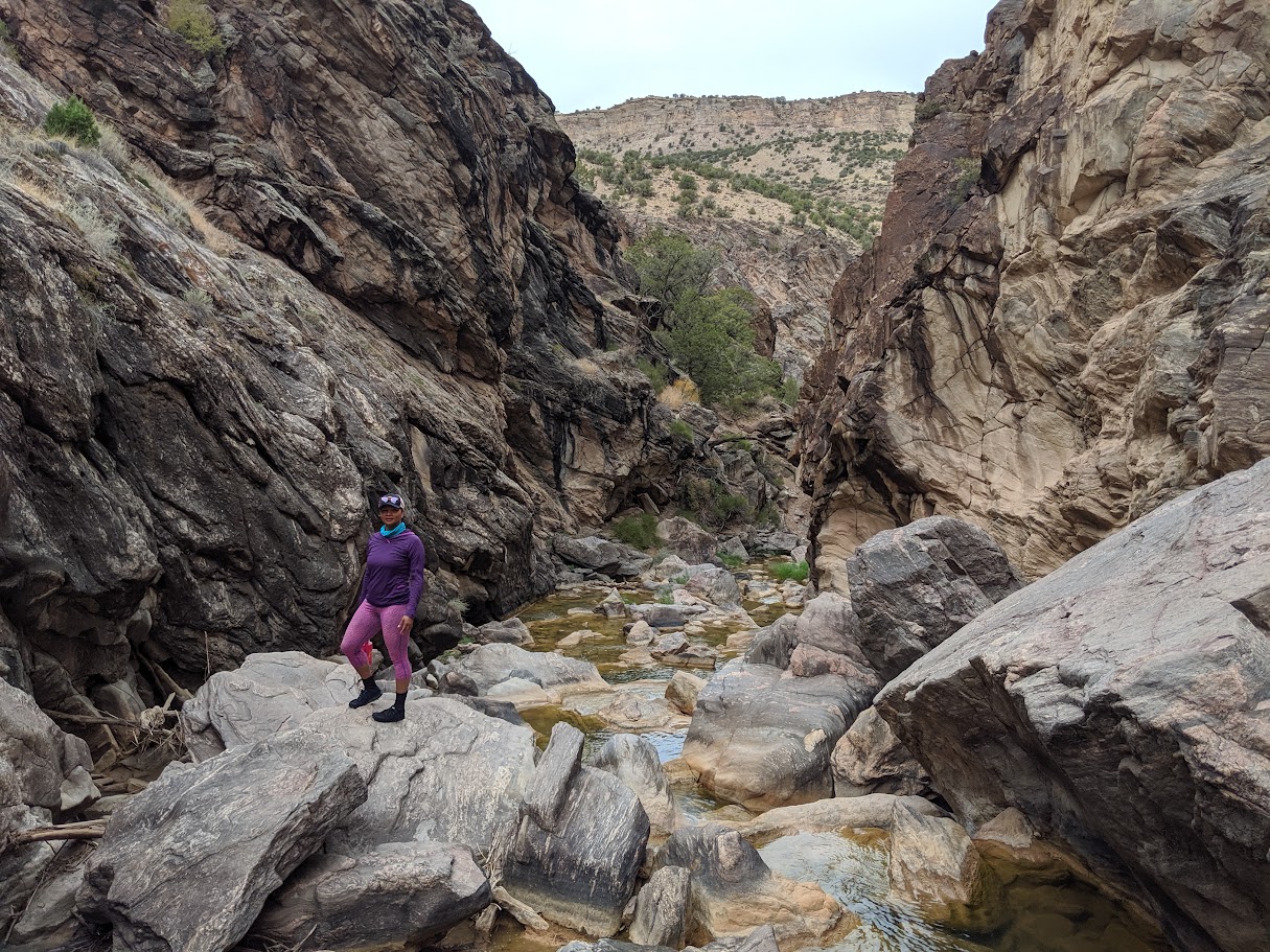A picture of Amanda on the Smith Fork