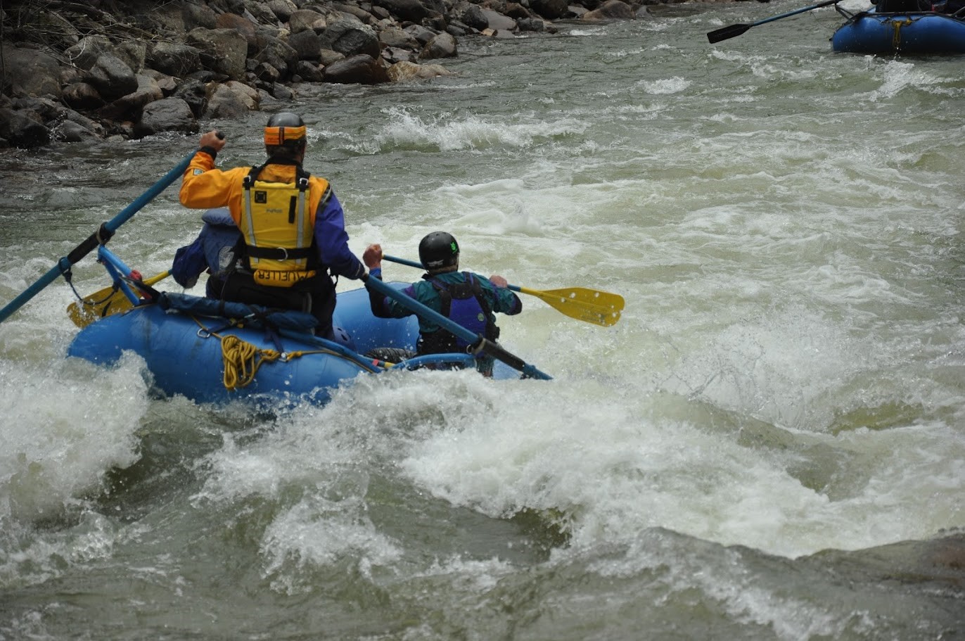 Jesse rowing in Snowshed Rapid