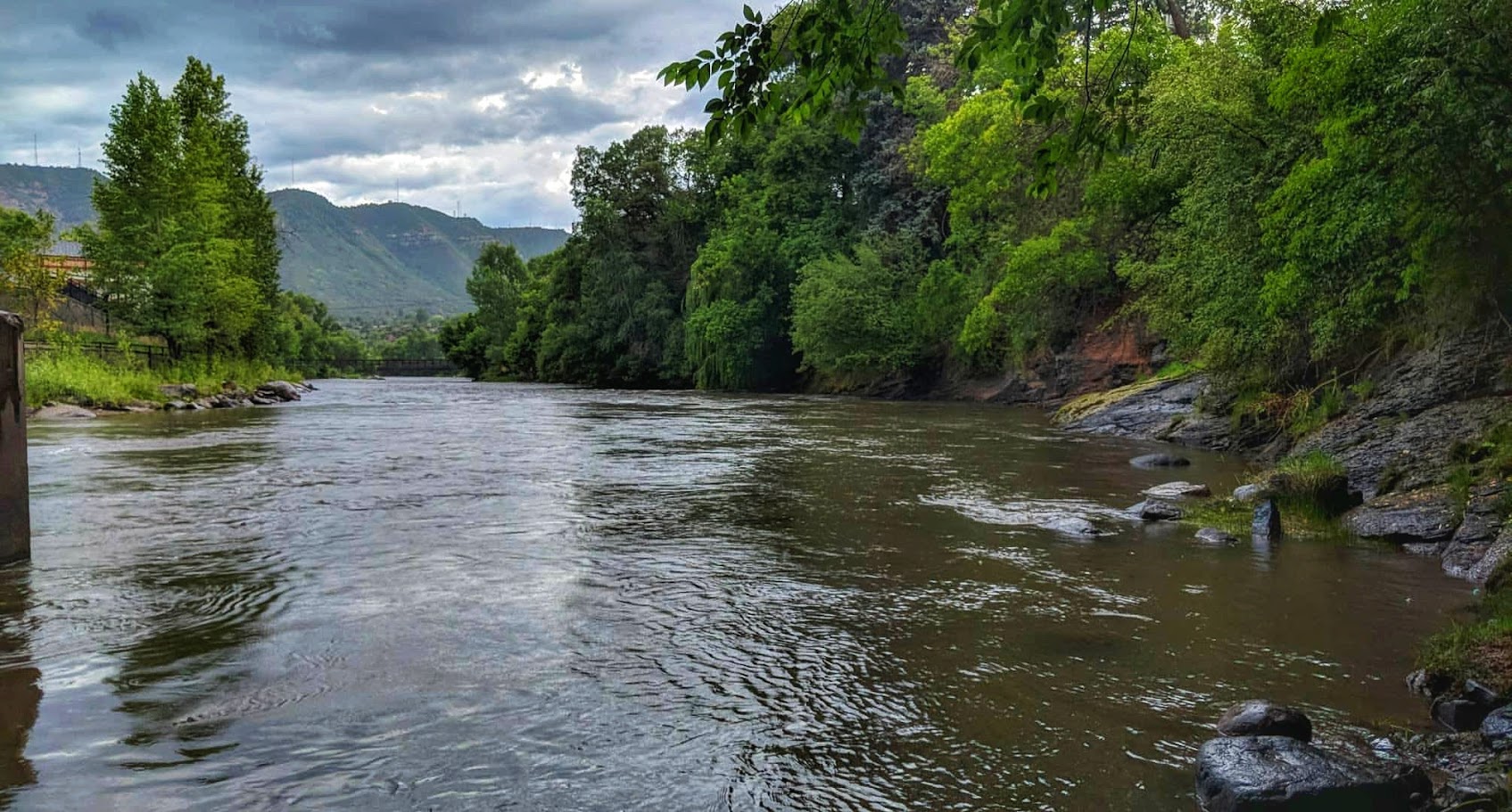A view downstream of the Lower Animas form Durango CO