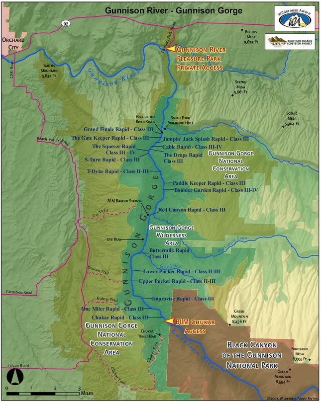 Upper Animas River Map