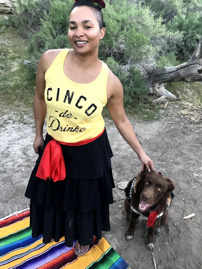 A picture of Amanda and Pancho dressed up for Cinco de Mayo
