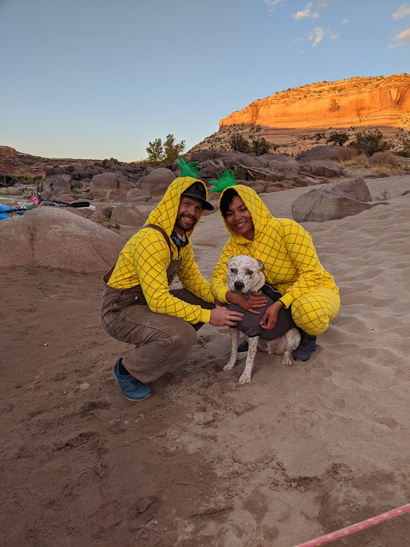 A picture of Amanda, Jax and Josh dressed up for halloween